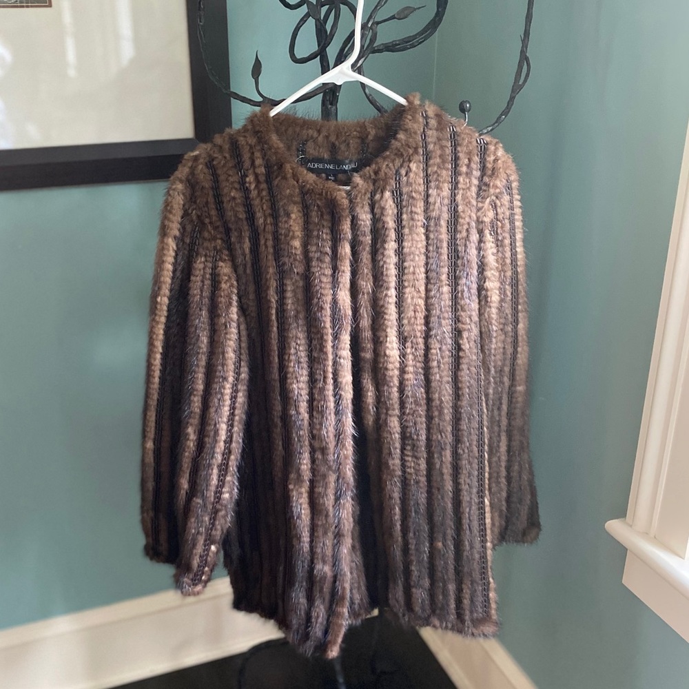 Adrienne Landau Mink & Fur Coat NWT